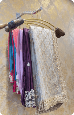 Black Stretchable Imported Saree