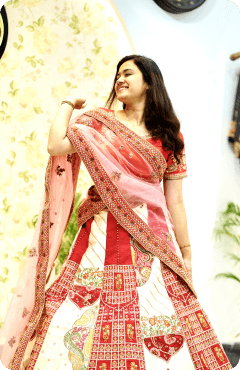 Pink Embroidered Lehenga